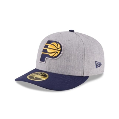 Indiana Pacers Gorra | New Era NBA Heather Low Profile 59fifty Fitted Cap Mexico - Grises